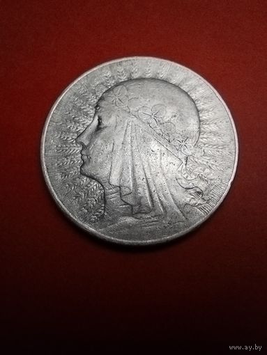 10 Злотых 1932. Польша. Ядвига. Серебро. С рубля (11) Очень Красивые.