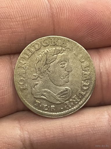 6 грошей 1684 Старая золотистая патина!
