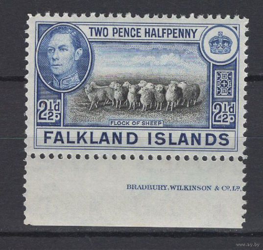 Фолкленды 1938** 2.5d Овцы Георг VI   SG#151