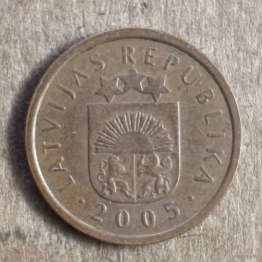 Латвия 2-я республика 1 сантим, 2005 г., KM# 15