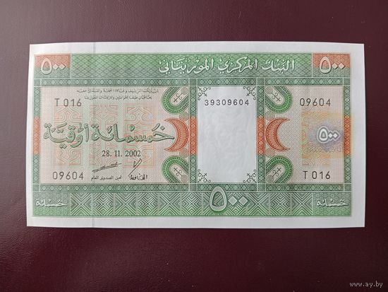 Мавритания 500 угий 2002 UNC
