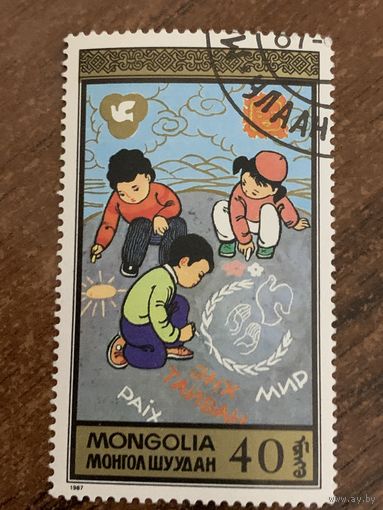 Монголия 1987. Детские игры. Марка из серии