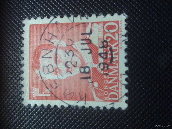 Дания. Фредерик 9. 1948г. гашеная