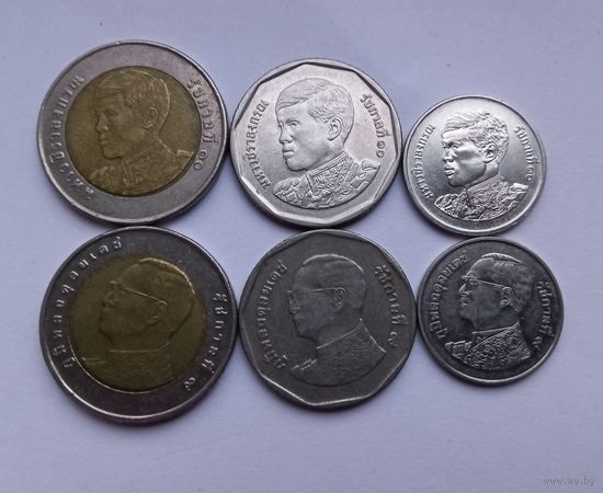 Монеты Таиланда 6 штук.Разные