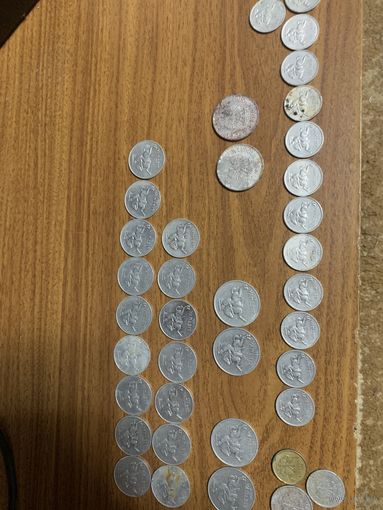 Монеты алюминевые