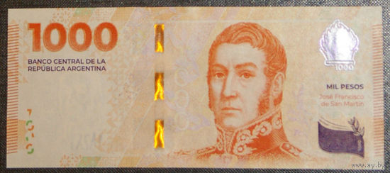 Аргентина 1000 песо 2023 UNC
