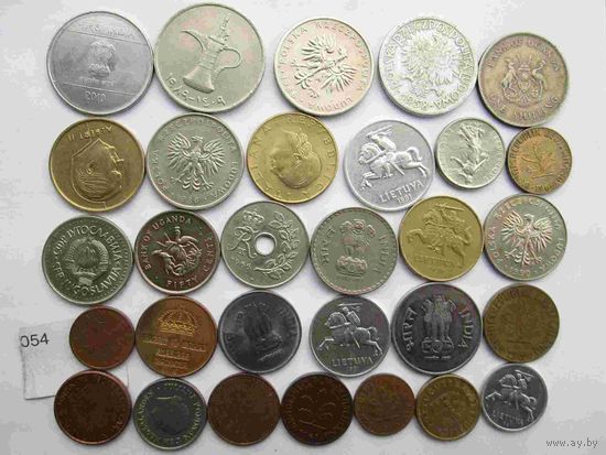 30 иностранных монет лот 54