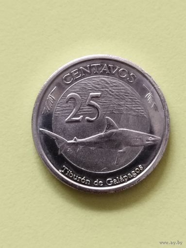 Галапагосские острова 25 сентаво 2008 г. Акула
