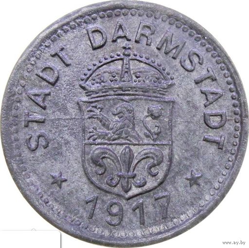 РАСПРОДАЖА!!! - ГЕРМАНИЯ ДАРМШТАДТ 10 пфеннигов 1917 год