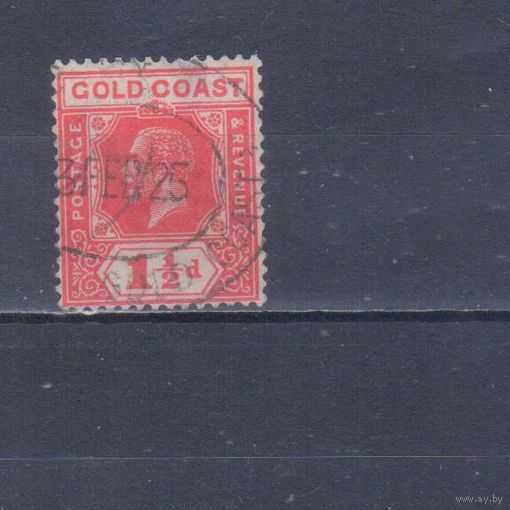 [737] Британские колонии. Голд Коаст 1922. Георг V. 1,5d. Гашеная марка.