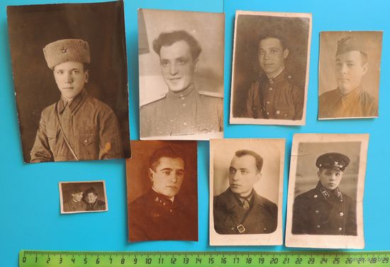 Фото "Судьба", от учащегося Ж/Д училища до офицера, 1936-1945 гг., 8 шт.