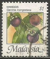 Малайзия. Фрукты. Мангостан. 1986г. Mi#333.