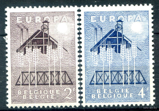 Бельгия - 1957г. - Europa CEPT - 2 марки - полная серия, MLH [Mi 1070-1071]. #2-Be-38-B-1