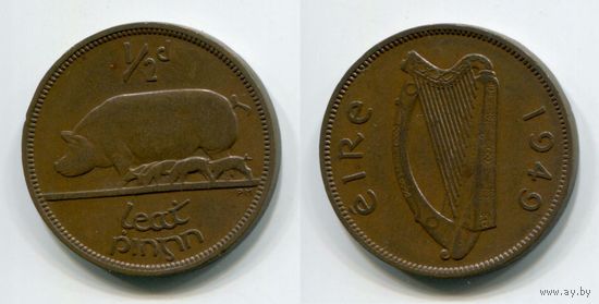 Ирландия. 1/2 пенни (1949)