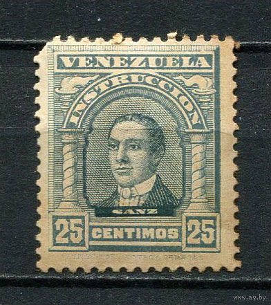 Венесуэла - 1911 - Известные личности 25C. Stempelmarken - [Mi.100st] - 1 марка. MNH, MLH.  (LOT GQ13)-T3P44