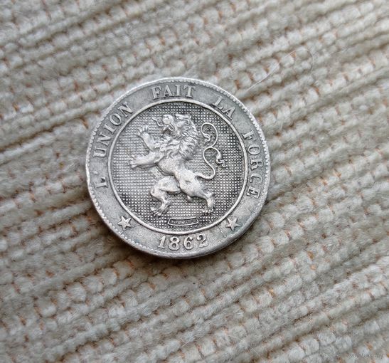 Werty71 Бельгия 5 сантимов 1862 Лев