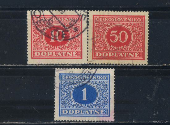 Чехословакия Респ Доплатные 1928 Номинал #56,60,62