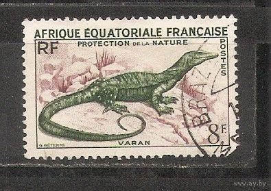 ФФ2 Африканская Экваториальная Франция 1955 Варан гаш