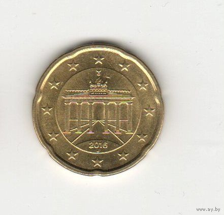 20 евроцентов Германия 2016 J Лот 6993