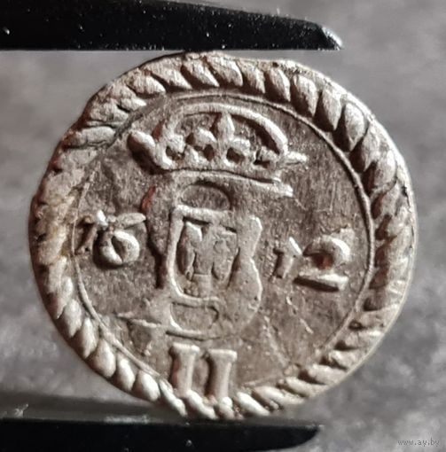 2 денара двойной денар 1612 года Сигизмунд III Ваза, Литва, РЕДКИЙ! СОХРАН!