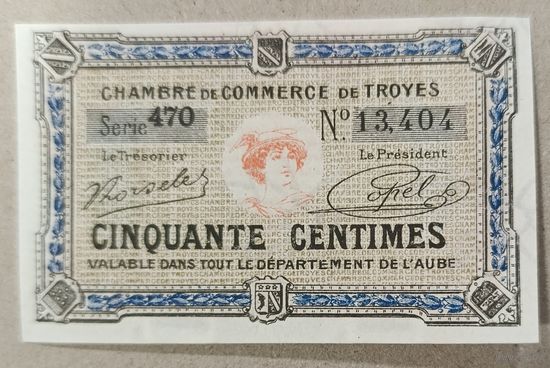 50 сантимов 1926 года - Франция - UNC-