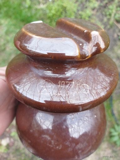 Фарфоровый изолятор, СССР,большой,1977 год