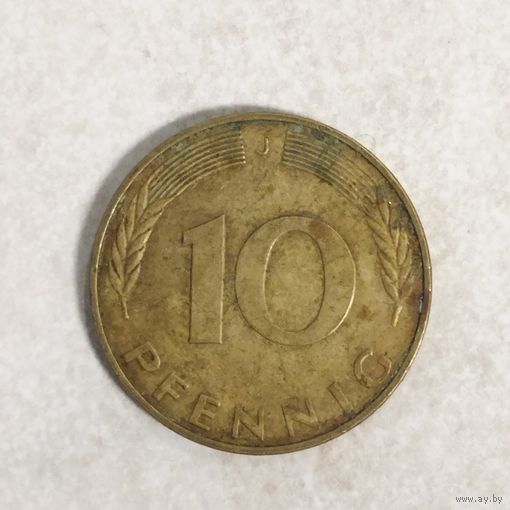 10 пфеннигов 1991 J Германия ФРГ