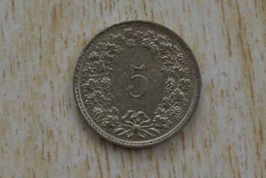 Швейцария 5 раппенов 1983