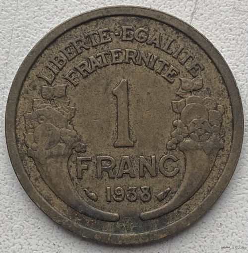 Франция 1 франк 1938 г.