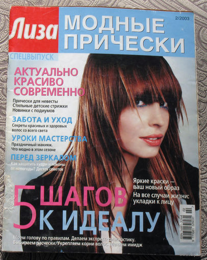 Лиза. Модные причёски.  номер 2 2003. 66 стр