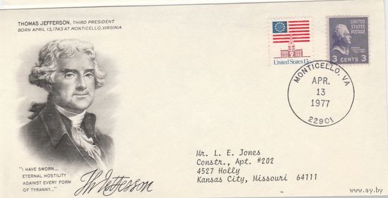 КПД США /Президент THOMAS JEFFERSON/3 1977г