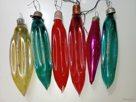 Ёлочная игрушка - Сосульки маленькие , СССР .