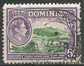 Доминика. Король Георг VI. Речной пейзаж. 1938г. Mi#100.