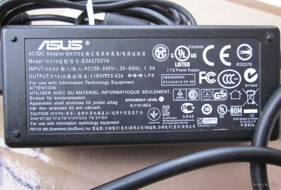 Зарядка для ноутбука ASUS 19V 3.42А 65W (штекер 5.5x2.5мм) блок питания для ноутбука