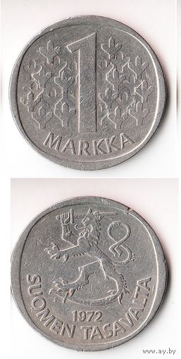 1 марка Финляндия 1972 года