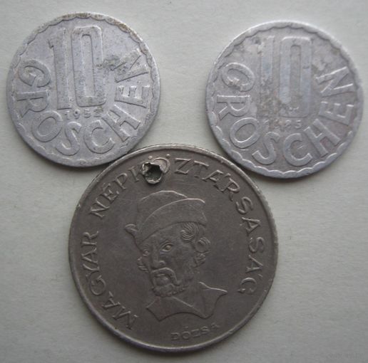 Монеты Австрии и Венгрии.