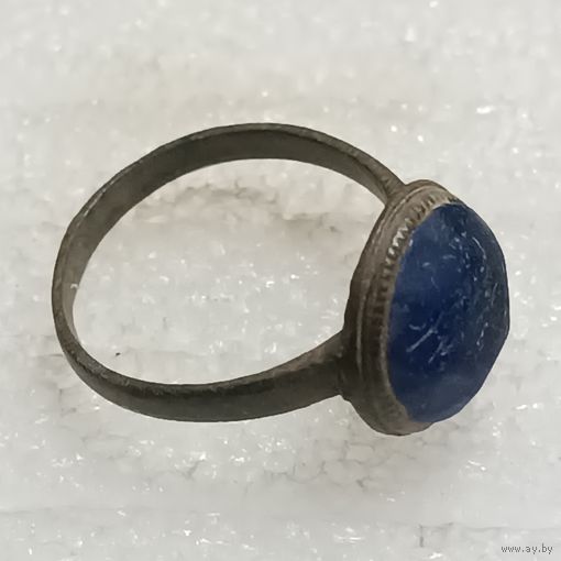 Перстень старинный со вставкой  (13)