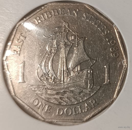 Шалёны распродаж! 1 Доллар Вост.-Карибские гос-ва 1989.