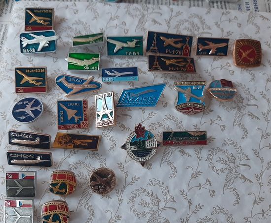 Значки авиация СССР,  самолёты.