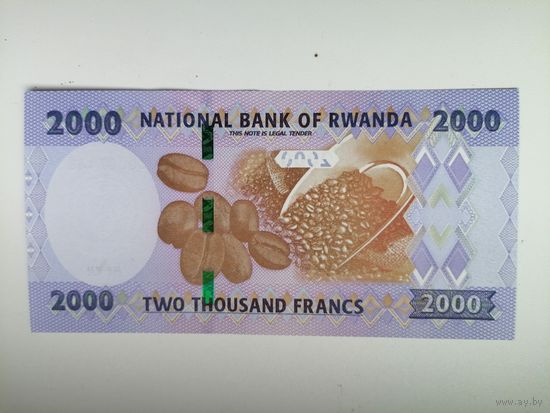 Руанда 2000 UNC c рубля