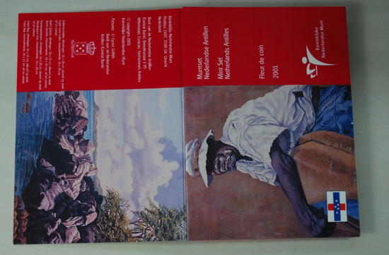 Антильские острова (Антилы), годовой набор 8 монет (Нидерланды/Голландия) 2001 год, 1+5+10+25+50 центов 1+2,5+5 гульденов, Proof.