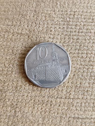 Куба. 10 сентаво 1990 год.