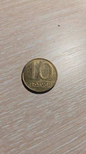 Польша 10 злотых 1989 год