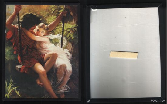 Фотокартина лебеди любовь семья 20х24см, дети на качелях (1 лот 1 картинка)