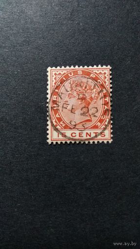 ВЕЛИКОБРИТАНИЯ. \75С\ Маврикий - 1891/1892г. королева Виктория