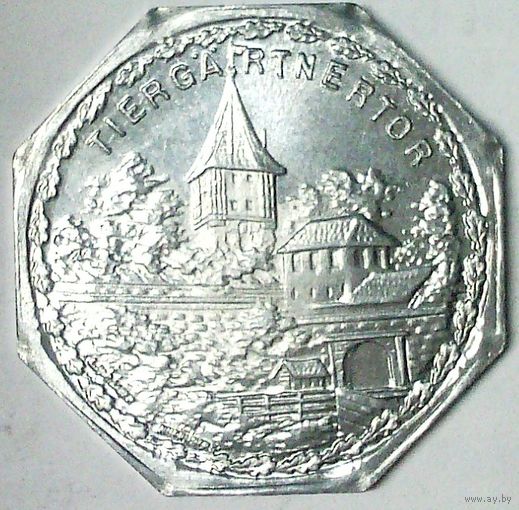 ГЕРМАНИЯ НЮРНБЕРГ 20 пфеннигов 1920 год - ШТЕМПЕЛЬНЫЙ БЛЕСК!
