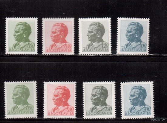 Югославия-1974(Мих.1551-1554 х+у) ** , Стандарт, Тито,(полная серия)
