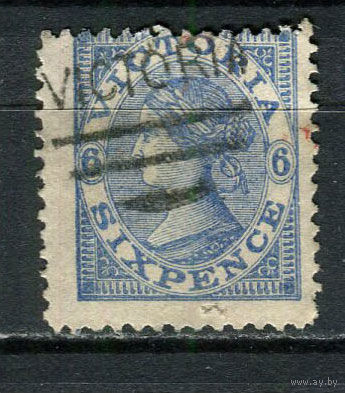 Австралийские штаты - Виктория - 1867/1881 - Королева Виктория 6Р - [Mi.59a] - 1 марка. Гашеная.  (Лот 26HG)-T41P16