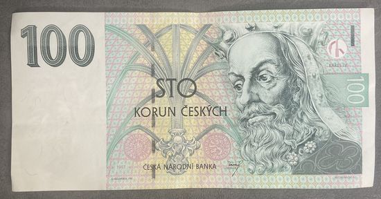 Банкнота. Чехия. 100 крон 1997 год.