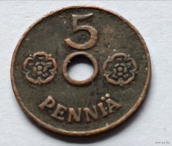 Финляндия. 5 пенни 1941 года
